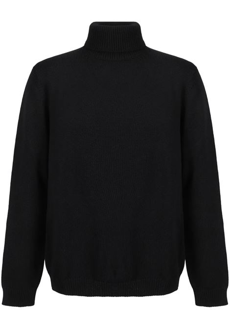 turtle neck sweater man black ROBERTO COLLINA | 253M10003M1009
